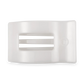 TELETIES Flat Rectangle Hair Clip | Medium | Coconut White