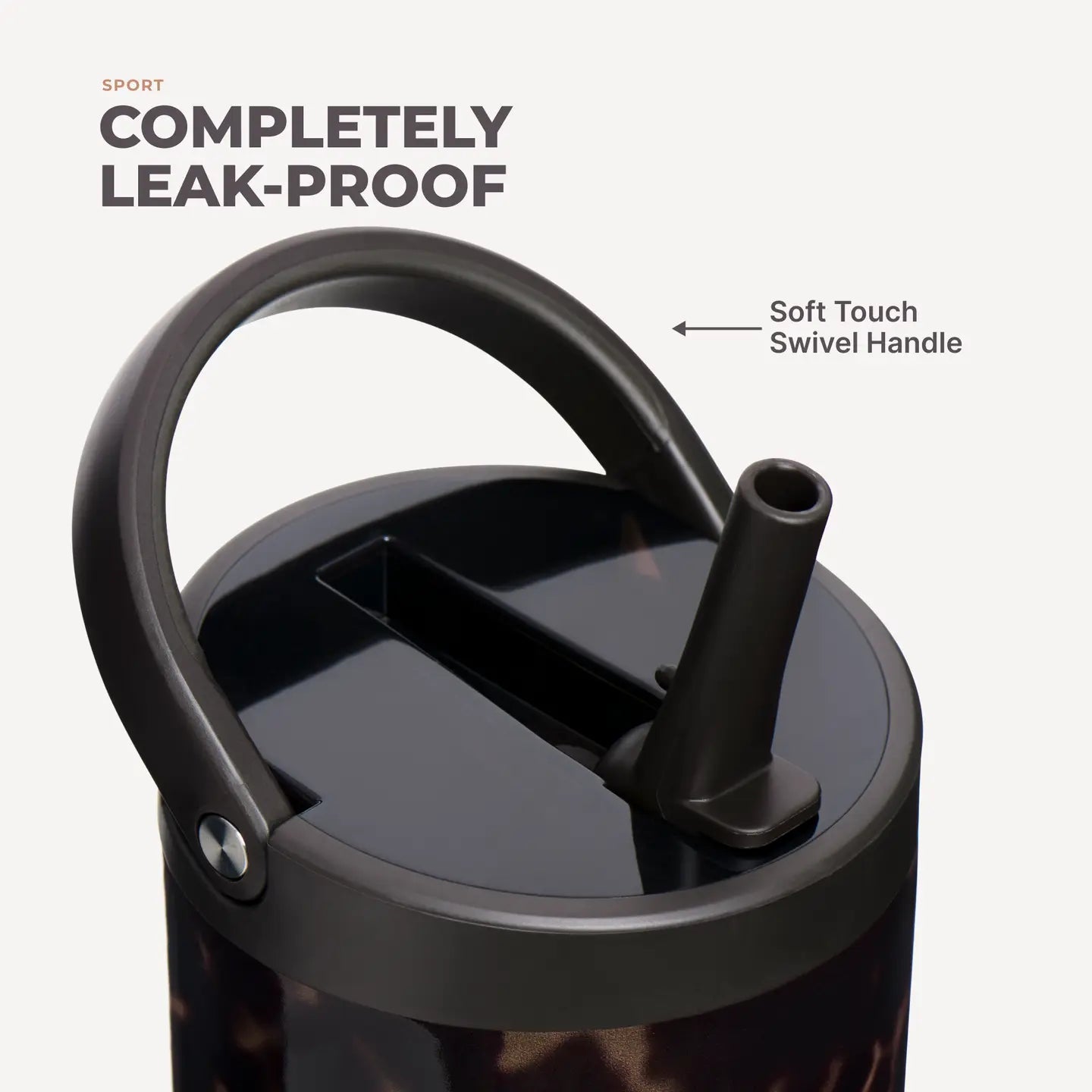 Mocha Tortoise HydroJug 32 oz Sport Water Bottle