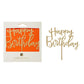 Gold Happy Birthday Cake Topper