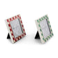 Cherry & Emerald Check Silver Plated Frames, Set of 2