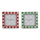 Cherry & Emerald Check Silver Plated Frames, Set of 2