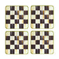 MacKenzie-Childs  Courtly Check Cork Back Coasters, Set of 4