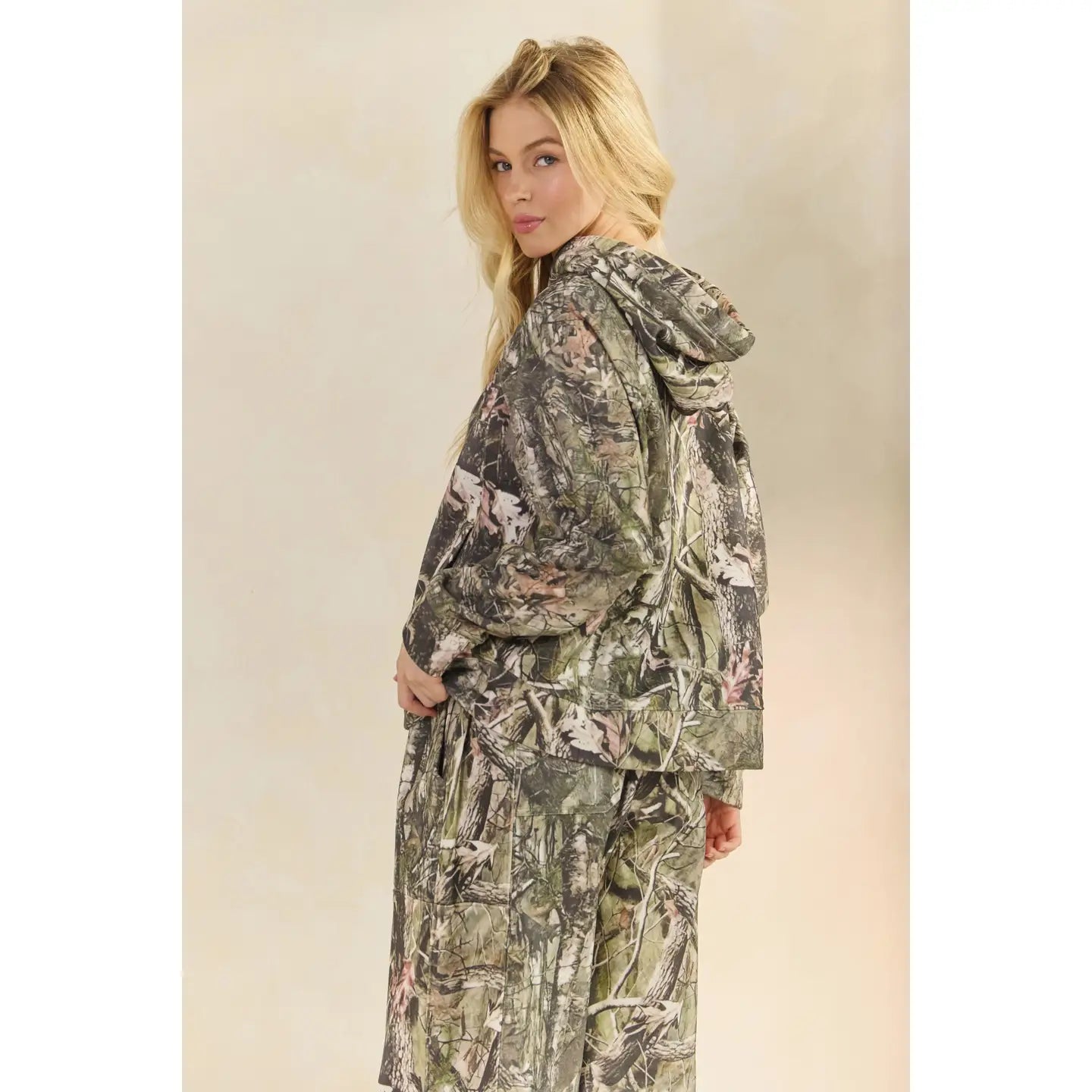 Printed French Terry Hoodie