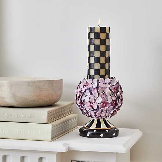 MacKenzie-Childs Check 6" Black Pillar Candle