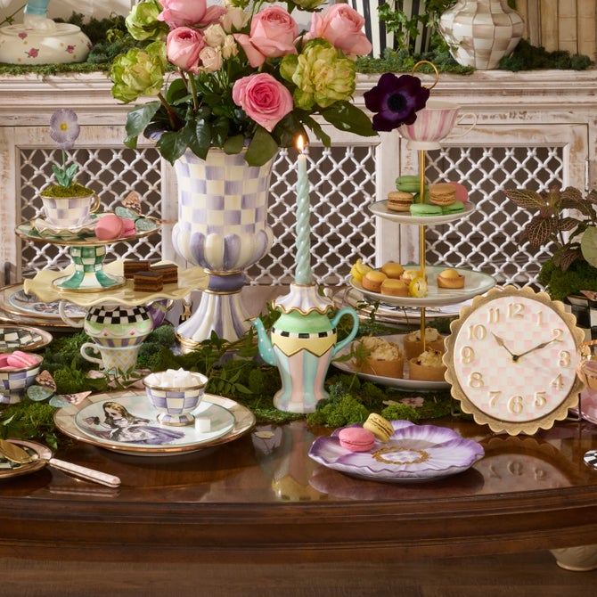 Violet Teapot Candle Holder