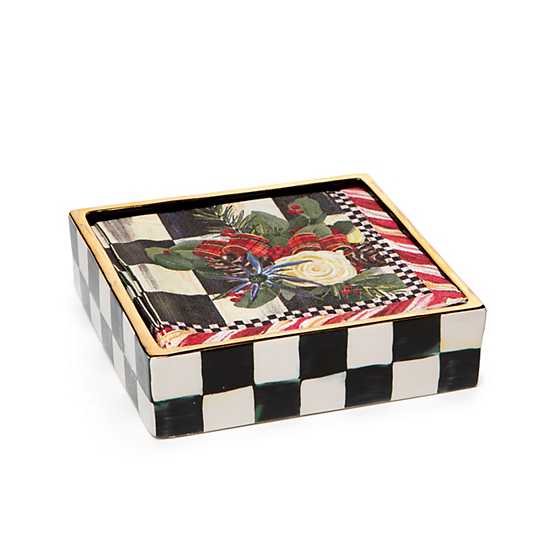 MacKenzie-Childs Courtly Check Cocktail Napkin Holder