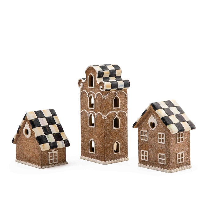 Gingerbread Illuminated Mini Houses, Set of 3