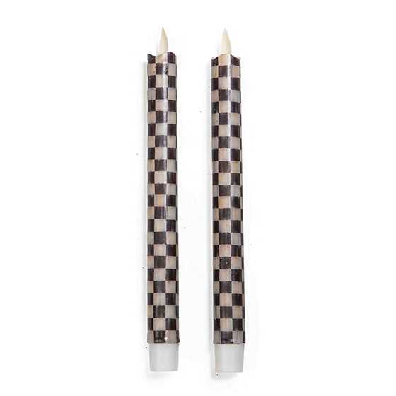 MacKenzie-Childs Courtly Check Flicker Dinner Candles, Set of 2