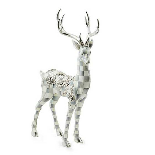 Mackenzie-Childs Sterling Check Standing Silver Garland Deer