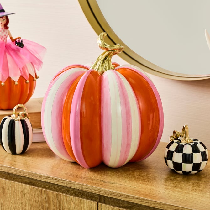 Glam 'o' ween Fairytale Stripe Pumpkin