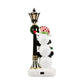 Illuminated Snowman Lamppost Figurine