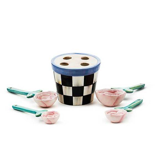 MacKenzie-Childs Rosy Meadwo Potted Measuring Spoons