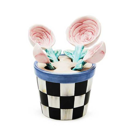 MacKenzie-Childs Rosy Meadwo Potted Measuring Spoons
