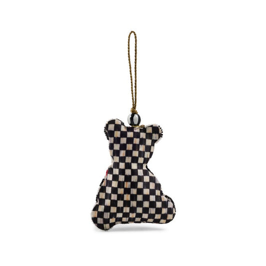 Courtly Check Bear Beaded Ornament