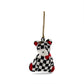Courtly Check Bear Beaded Ornament