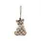 Mocha Check Bear Beaded Ornament
