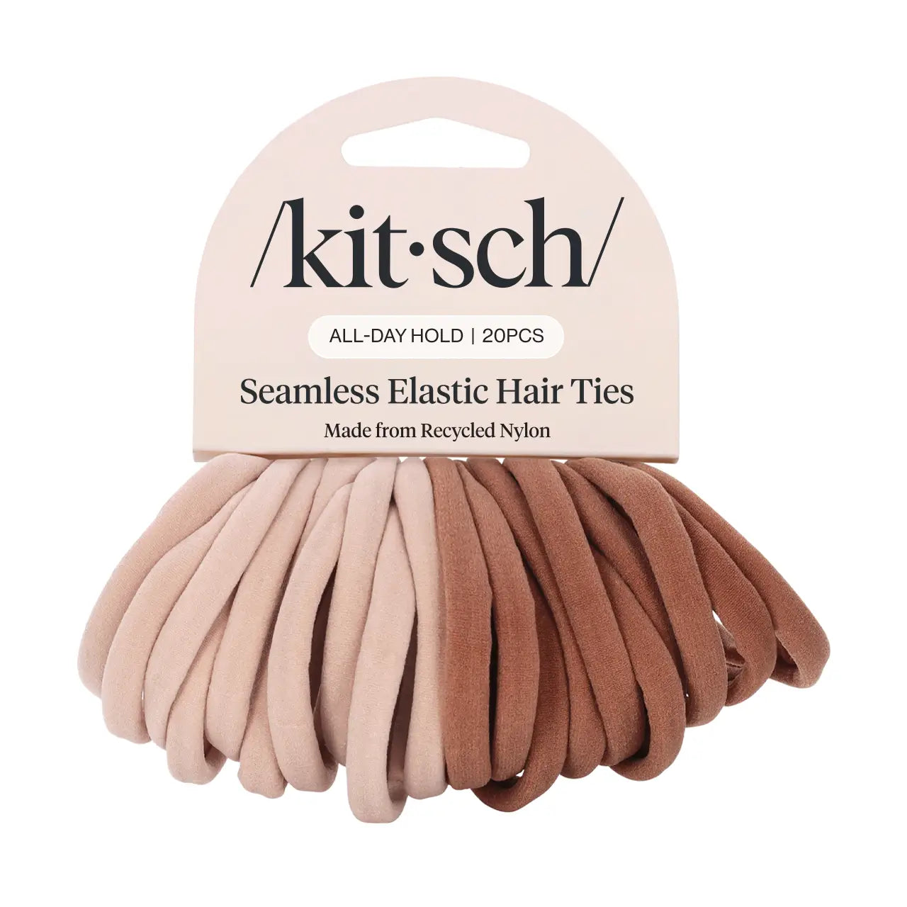KITSCH Eco-Friendly Nylon Elastics 20pc Set - Blush