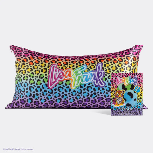 Lisa Frank X Kitsch King Satin Pillowcase - Rainbow Leopard