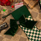 Green Velvet Small Bow