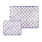 Violet Check Glass Cutting Boards, Set of 2