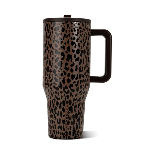 Brown Leopard HydroJug 32 oz Traveler Tumbler