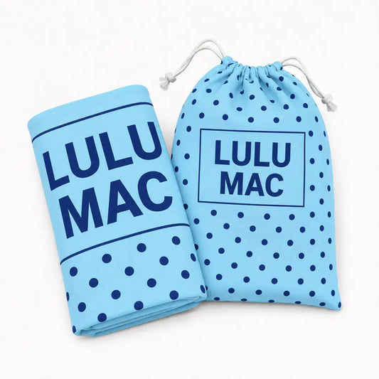 Blue/Navy Dot Xl Beach Towel