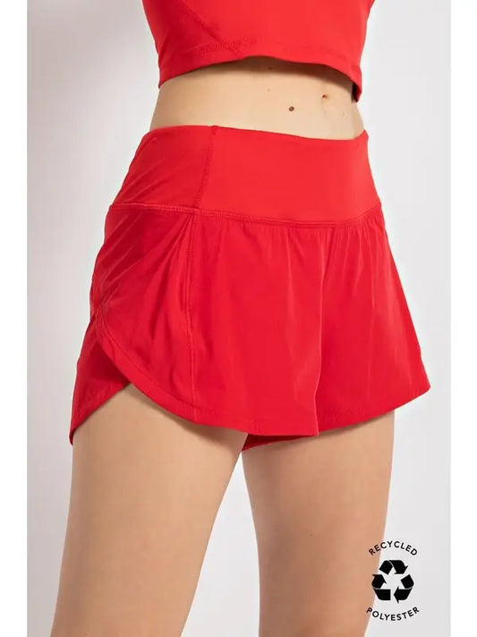 2 in 1 Stretch Woven Active Shorts