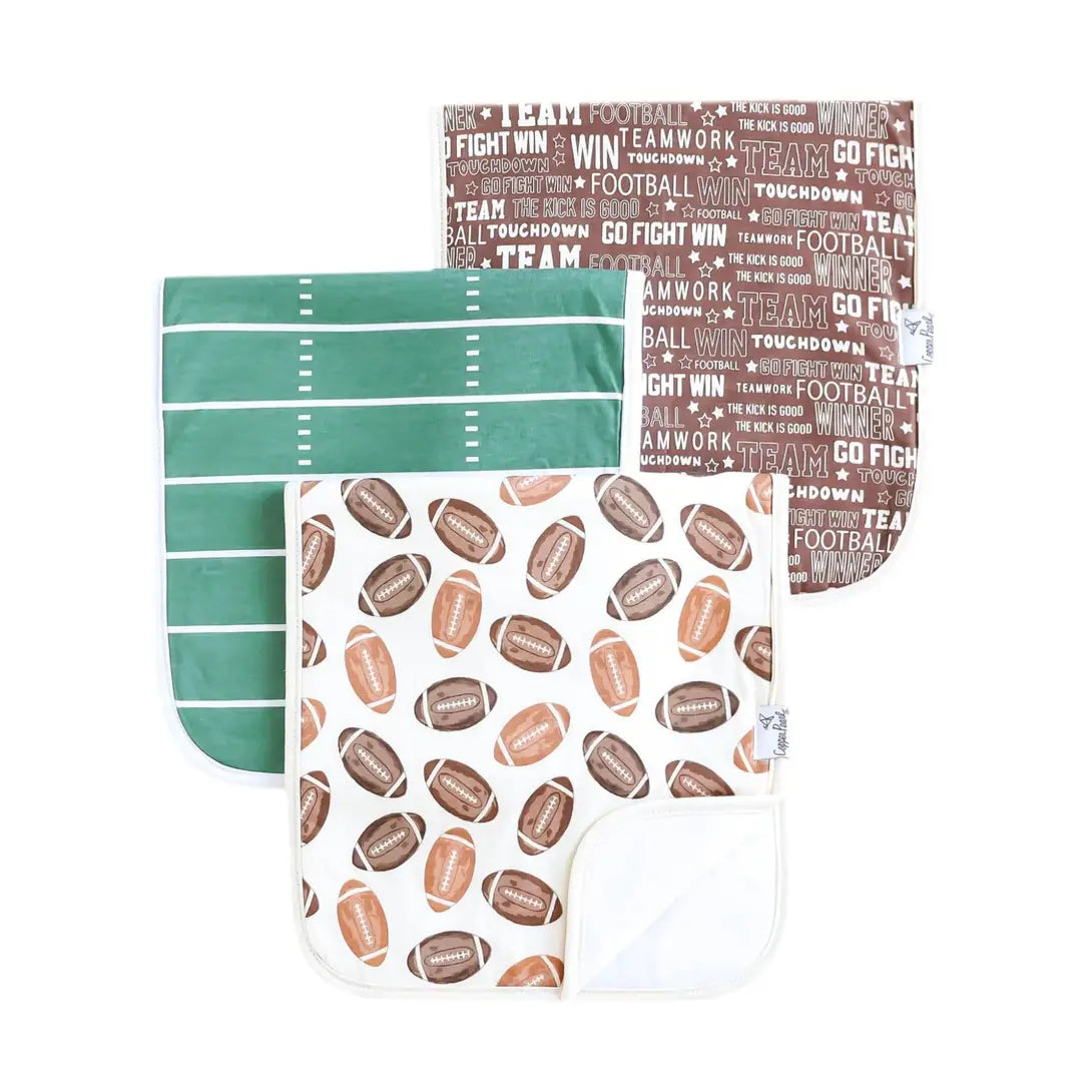 Copper Pearl 3 Pack Premium Burp Cloths - Blitz