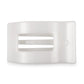 TELETIES Flat Rectangle Hair Clip | Large | Coconut White
