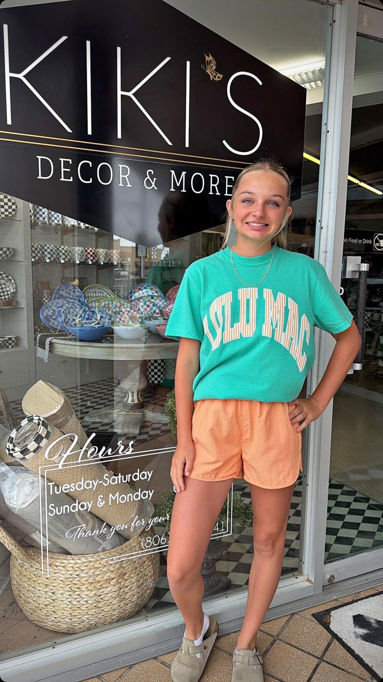 Stripe Adult Cream Sickle Sky/Island Green Comfort Colors Tee