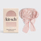 KITSCH Adjustable Oversized Satin Bonnet- Blush