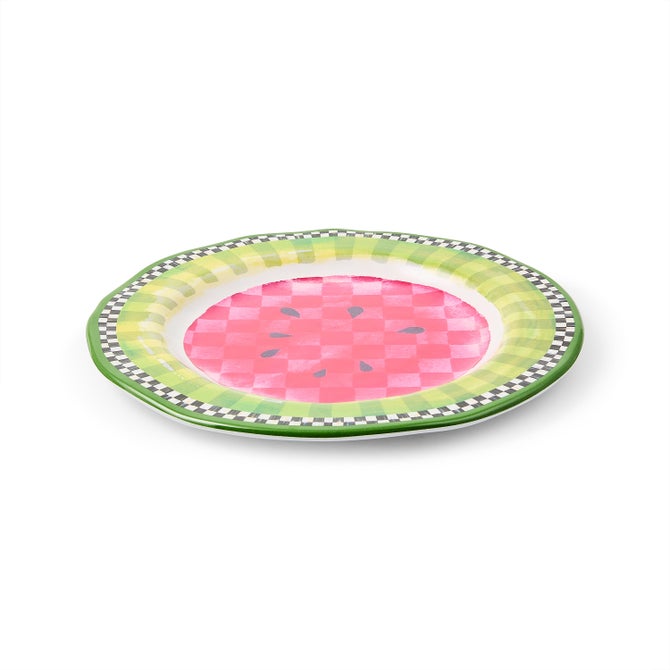 Watermelon Melamine Salad Plates, Set of 4