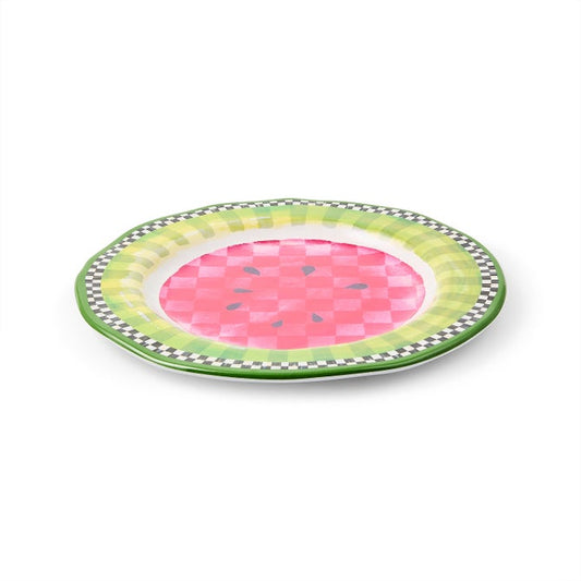 Watermelon Melamine Salad Plates, Set of 4