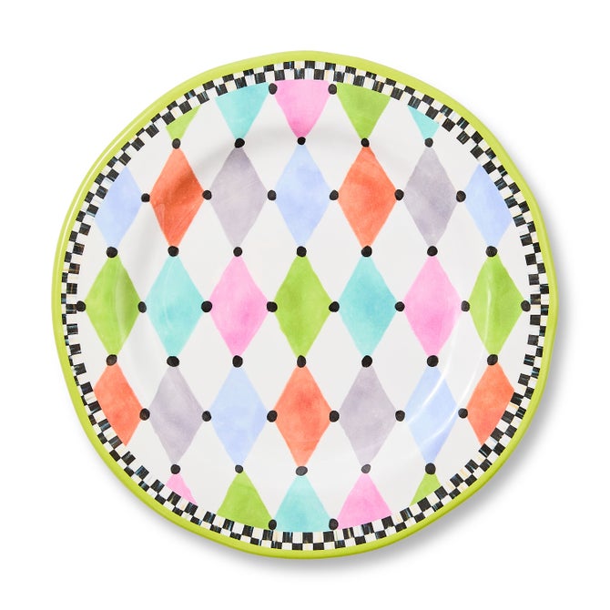 Palm Springs Melamine Dinner Plates, Set of 4