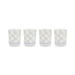 White Check Acrylic Tumblers, Set of 4