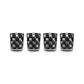 Black Check Acrylic Tumblers, Set of 4