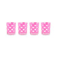 New Pink Check Acrylic Tumblers, Set of 4