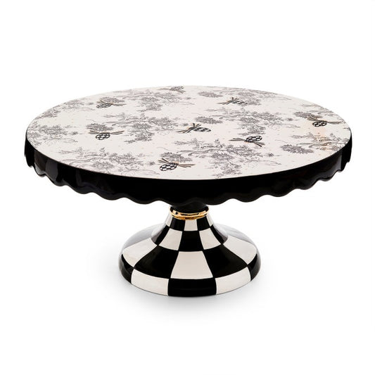 Bee Toile Large Pedestal Platter