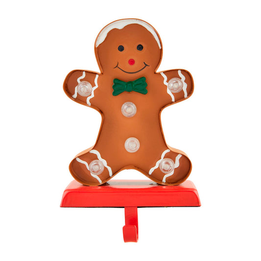 Mudpie Gingerbread Man Led Stocking Holder