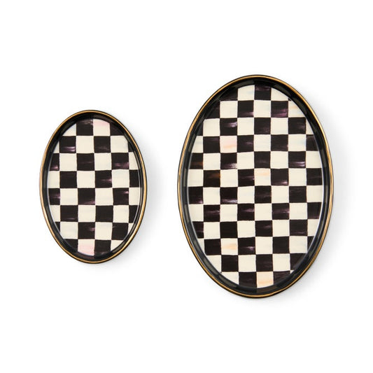 Courtly Check Oval Trinket Dishes, Set of 2
