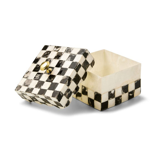 Courtly Check Capiz Scalloped Box