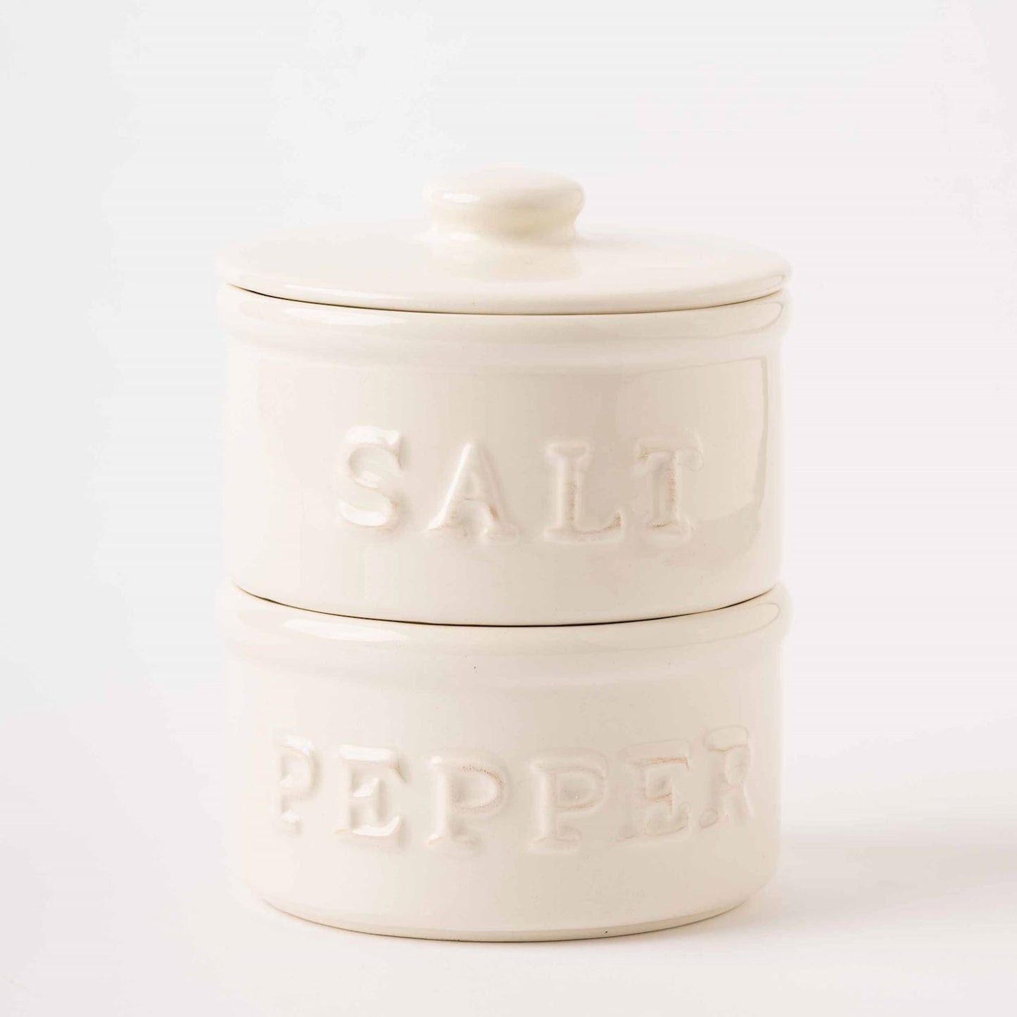 Stacked Salt & Pepper Cellar