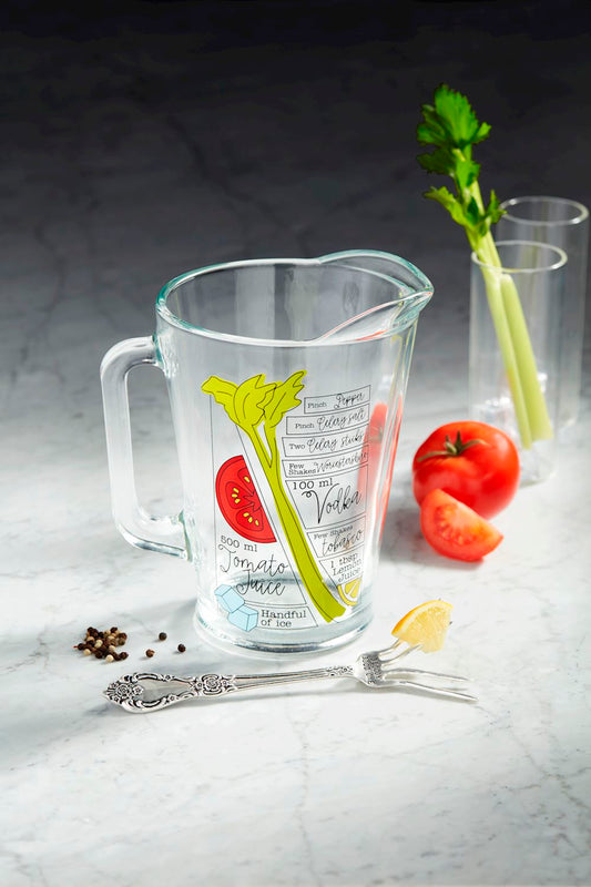 Mudpie Bloody Mary Recipe Pitcher Set