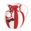 MUDPIE Santa Bow Stripe Pitcher