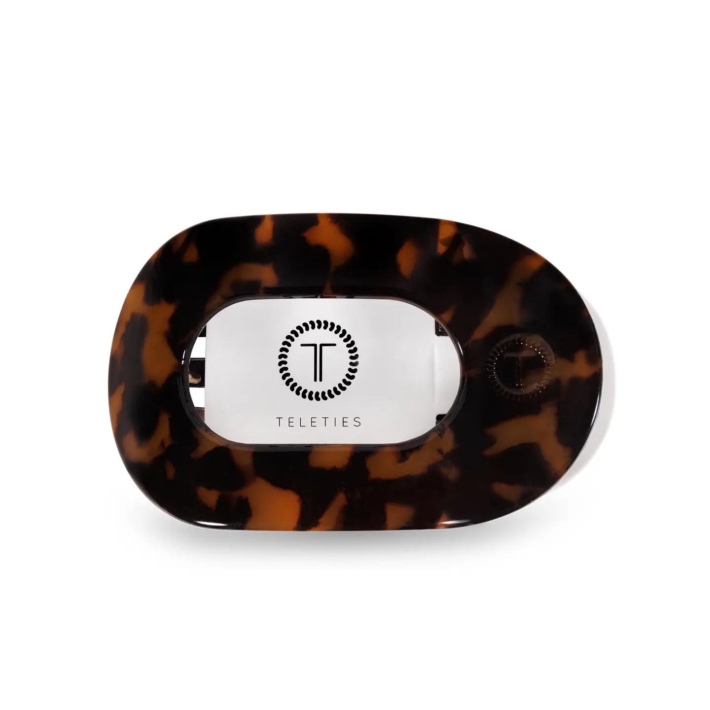 TELETIES Round Flat Hair Clip | Small | Tortoise