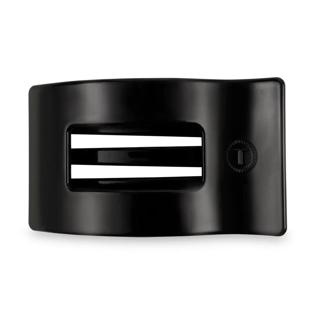 TELTIES Flat Rectangle Hair Clip | Large | Jet Black