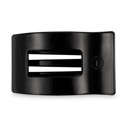 TELTIES Flat Rectangle Hair Clip | Large | Jet Black