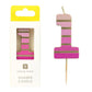 Pink & Gold Number Birthday Candle - 1