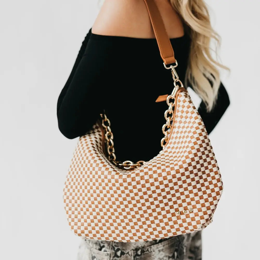 Slouchy Woven Shoulder Bag