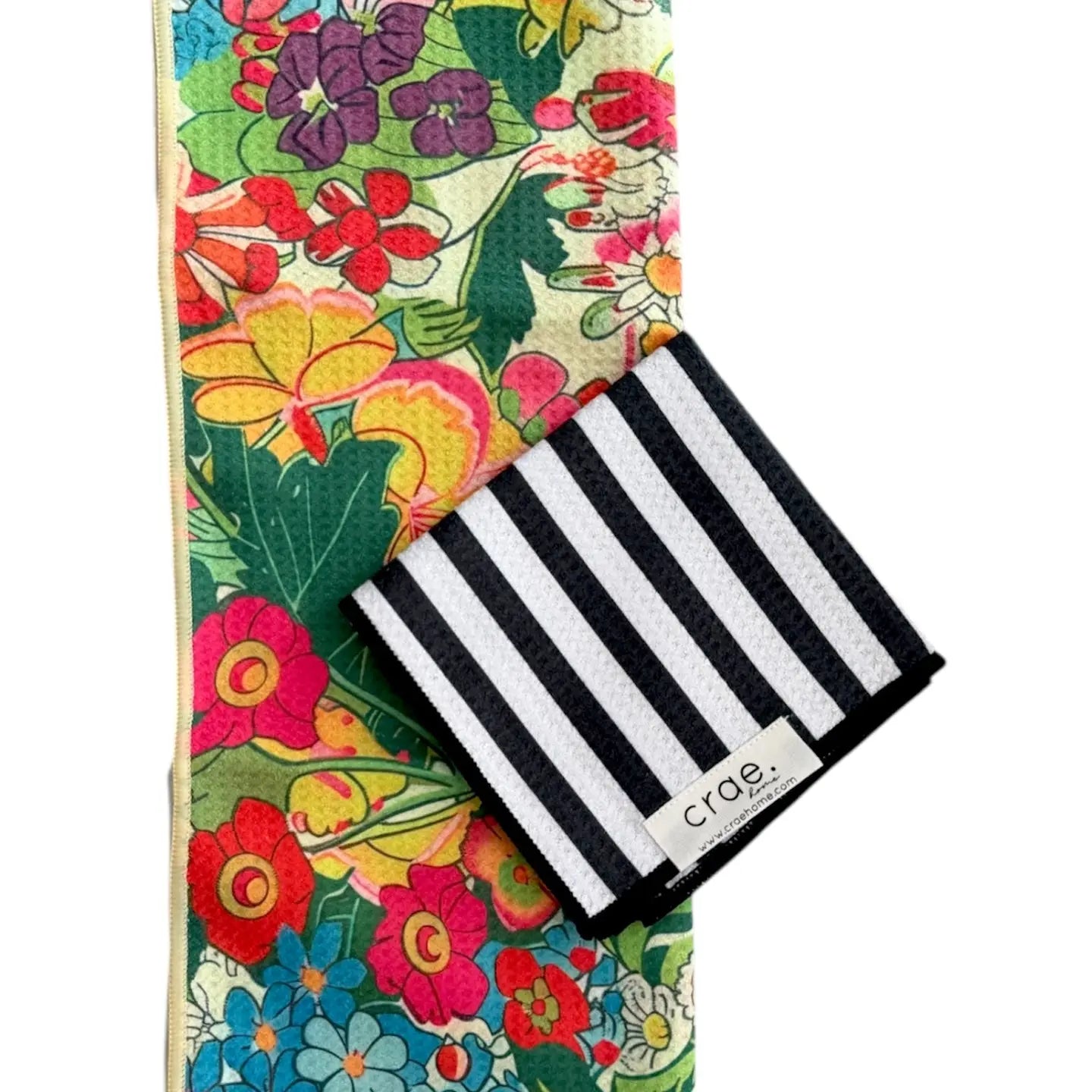 Crae.Home Camellia/Betsy: Double Sided-Hand Towel Washcloth Set